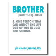 Brother Noun birthday Card